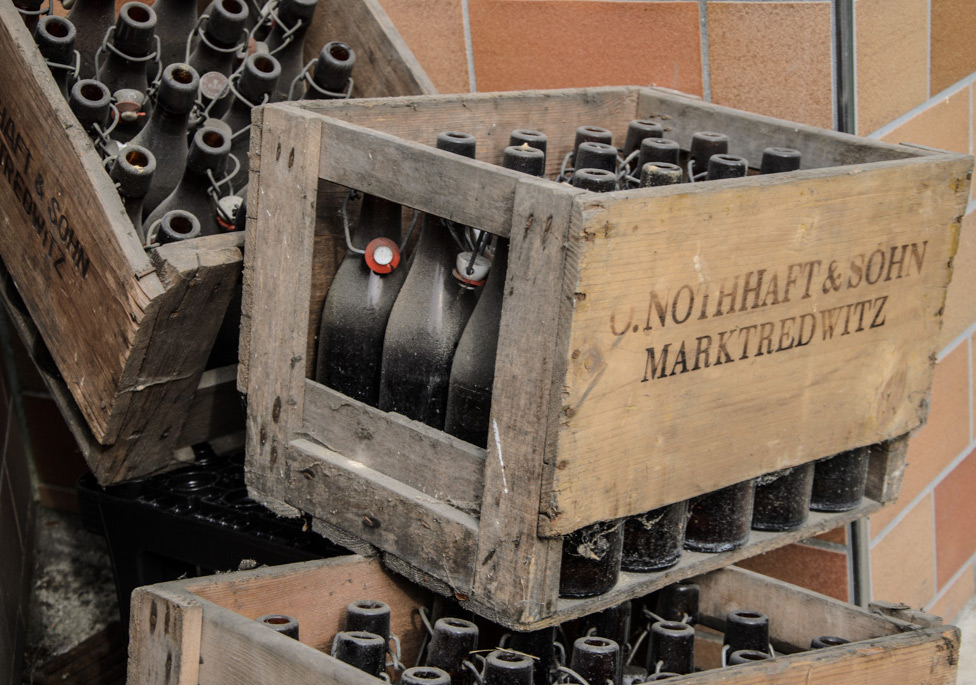 Bierkiste der Brauerei Otto Nothhaft & Sohn, Marktredwitz, aus früheren Jahren